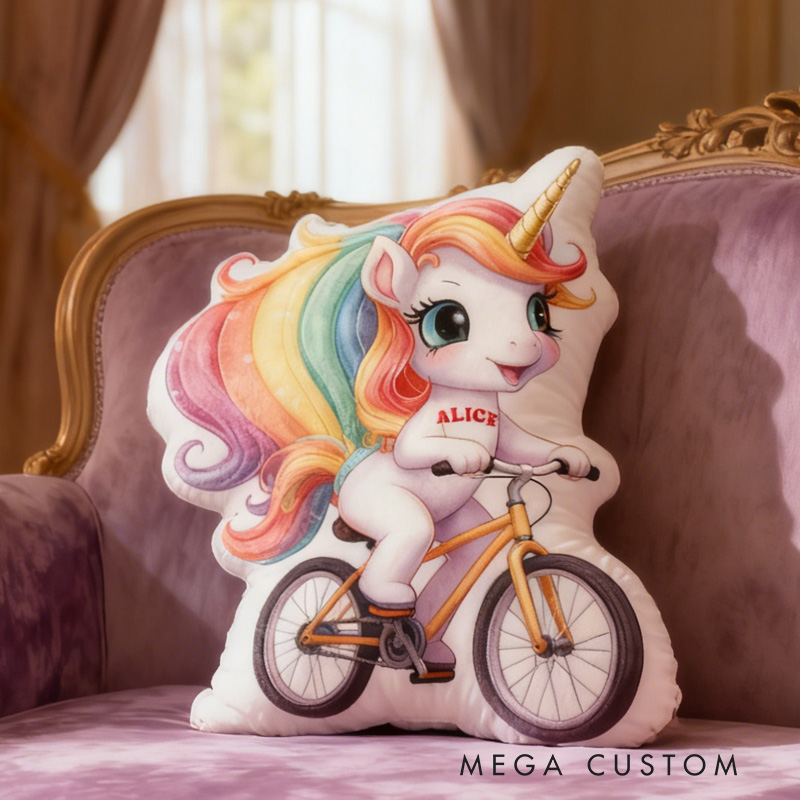 Personalized Rainbow Princess Pillow Cozy Dreaming Wing Princess Graphic 3D Print French Court Pillow Name Pillow Comfortable Travel Cushion for Kids Girls Riding Lovers