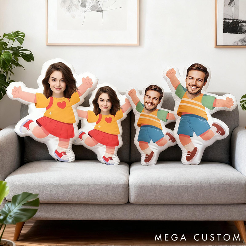 Personalized Funny Custom Face Photo Pillow for Couple for Girlfriend Boyfriend Valentine's Day Gift Christmas Gift for Husband Wife 