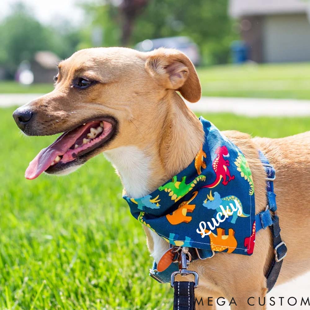 Personalized Dog Lover Dino Dog Dog Bandana