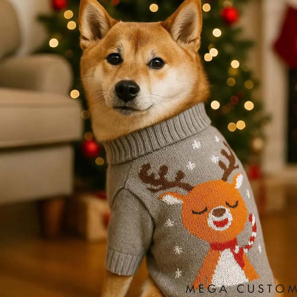 Personalized Dog Sweater with Name Christmas Gifts Ugly Sweater