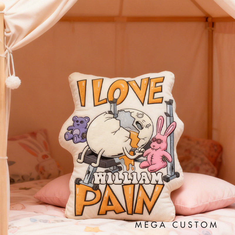 Personalized Egg Weightlifting Throw Pillow Graphic 3D Print Trainer Fitness Planner Decoration Letter Pillow Exercise Sport Gym Sublimation Design Lift Heavy Shit Gym Rat Weightlifting Pillow for Kids Gym Lovers