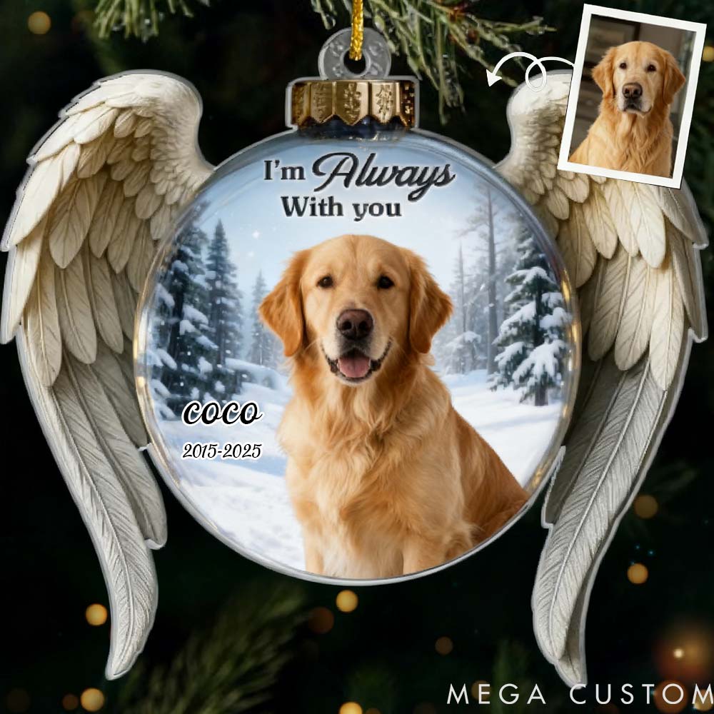 Personalized Pet Lover Custom Pet Face Christmas Memorial Acrylic Ornament