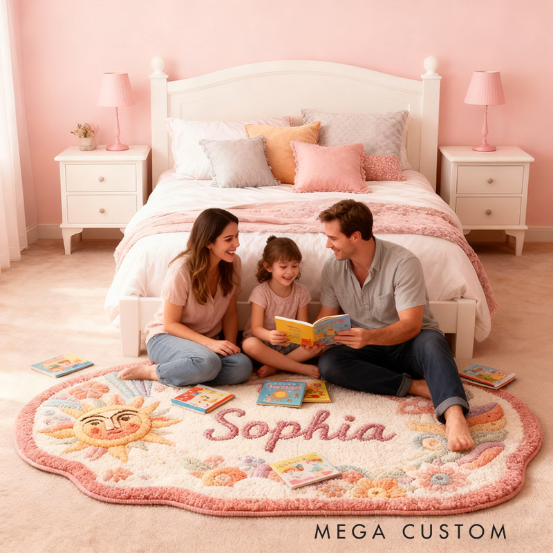 Personalized Colorful Cute Hippie Carpet Beautiful Hippie Custom Hippie Carpet Christmas Birthday Party Gift for Kids and Hippies