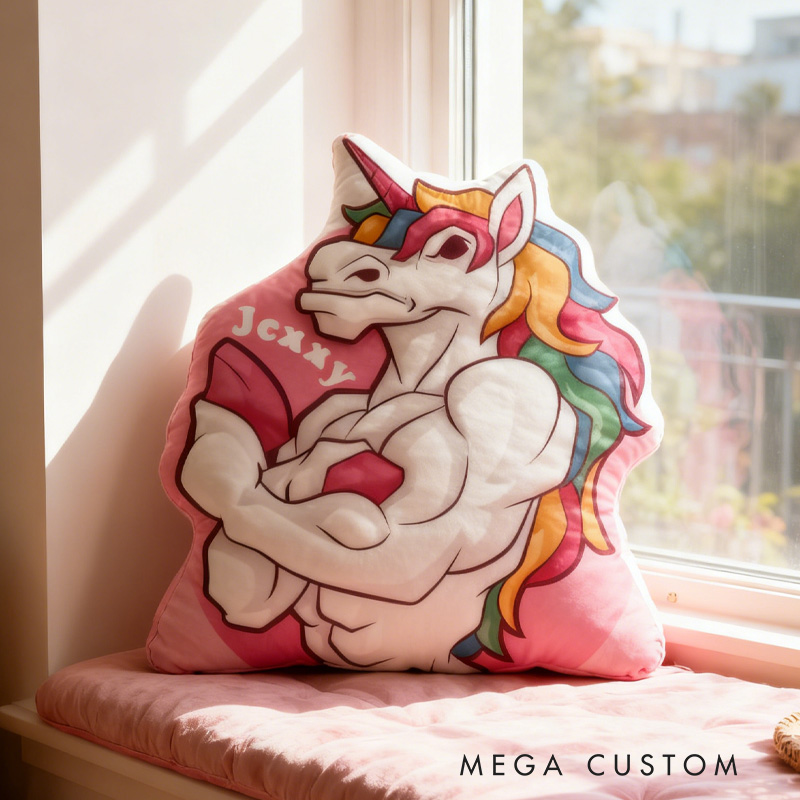 Personalized Fitness Magical Animals Pillow Rainbow Throw Pillow Graphic 3D Print Trainer Fitness Planner Decoration Pillow Exercise Sport Gym Rat Weightlifting Pillow for Kids Gym Lovers