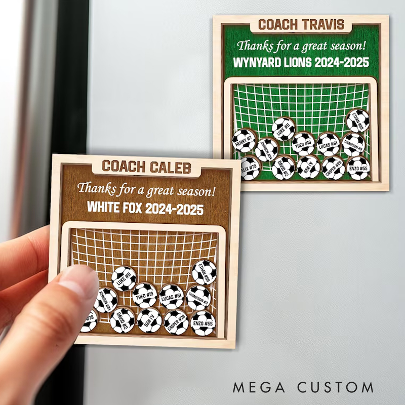Personalized Soccer Coach Shaker Ornament: End Of Season Thank You Coach Gift
