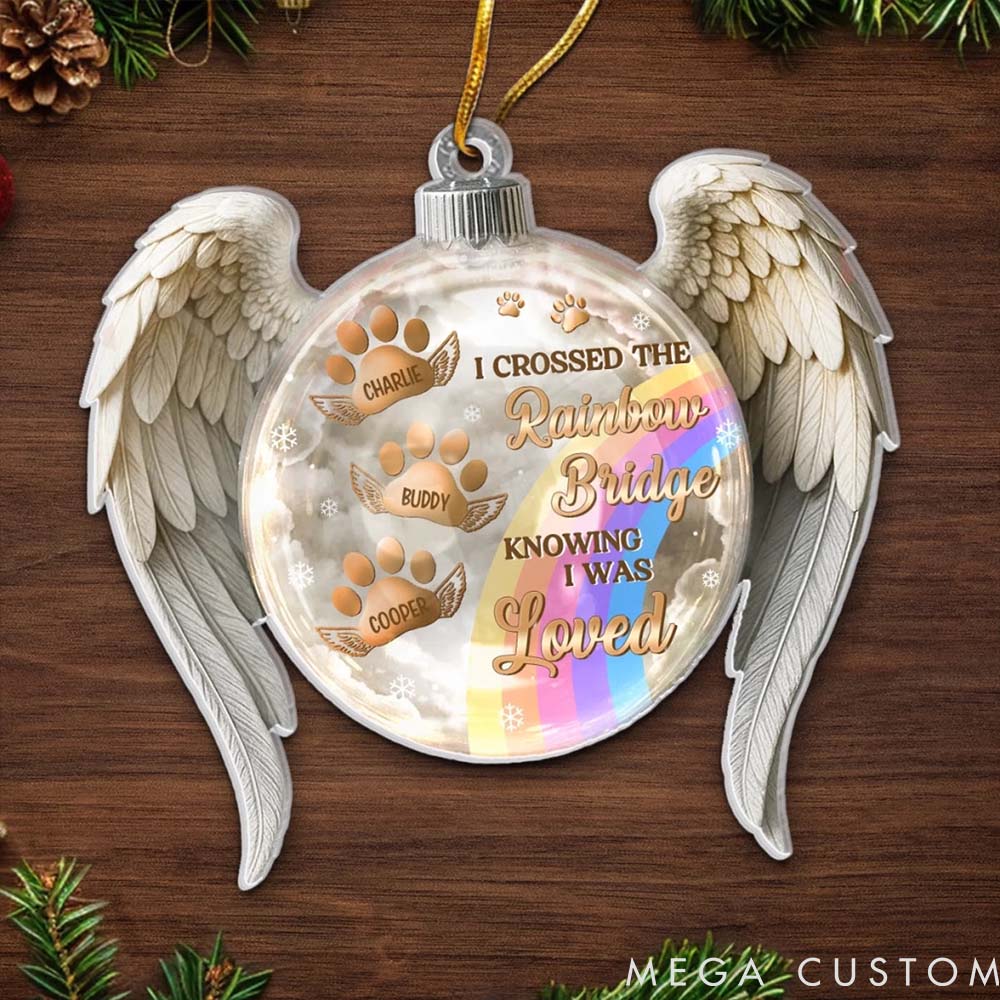 Personalized Pet Lover Love Lives on Forever Ornament