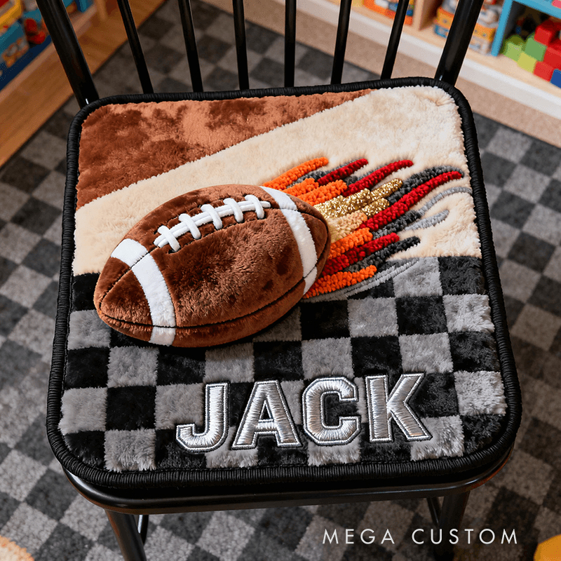 Personalized Plush Glove & Ball Chair Cushion - Sports-Themed Seat Pad for Baseball Enthusiasts, Kids’ Room & Game Day Decor