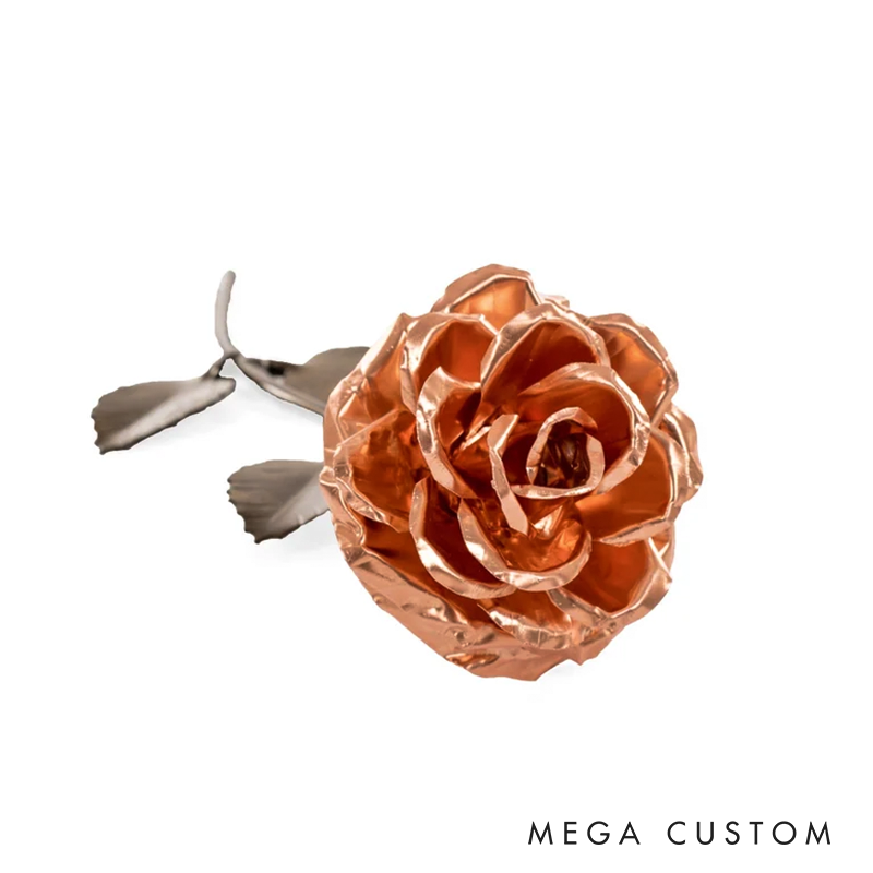 Personalized Copper Rose 7th Year Anniversary Wedding Gift
