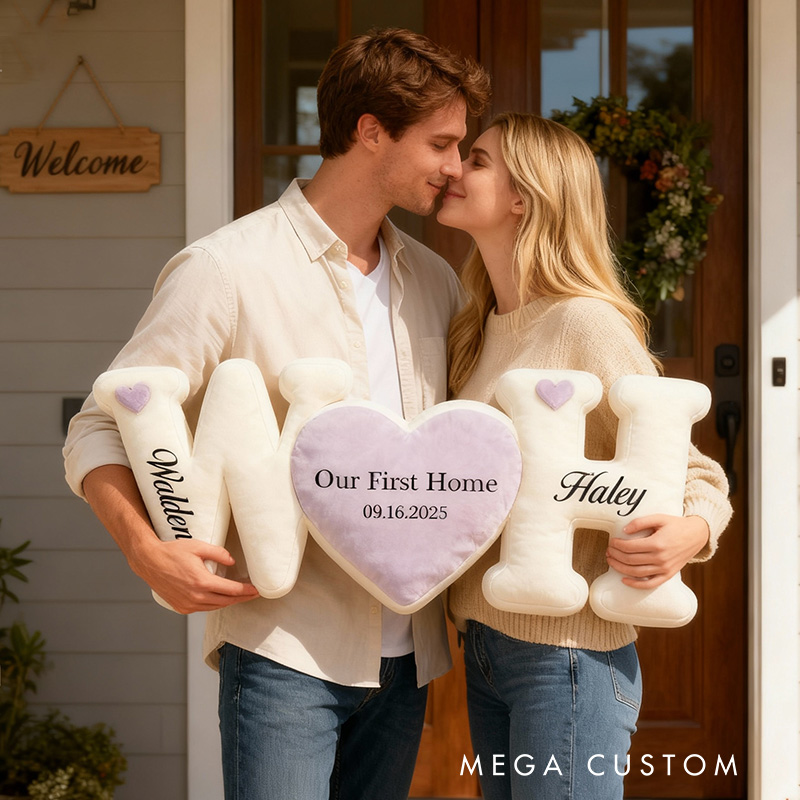 Personalized Letter Pillow Custom Initials And Heart Design Soft Home Decor Perfect For New Home Gift Couple Gifts Newlyweds Gifts Graphic 3D Print 