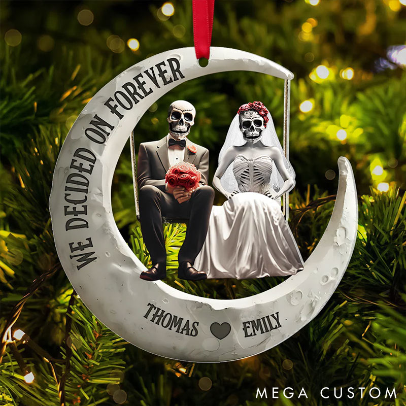 Personalized Ghost Couple We Decided Forever Couple Ornament Chrismas valentine's Day Gift for Newlyweds Couple Gift for Wife Husband