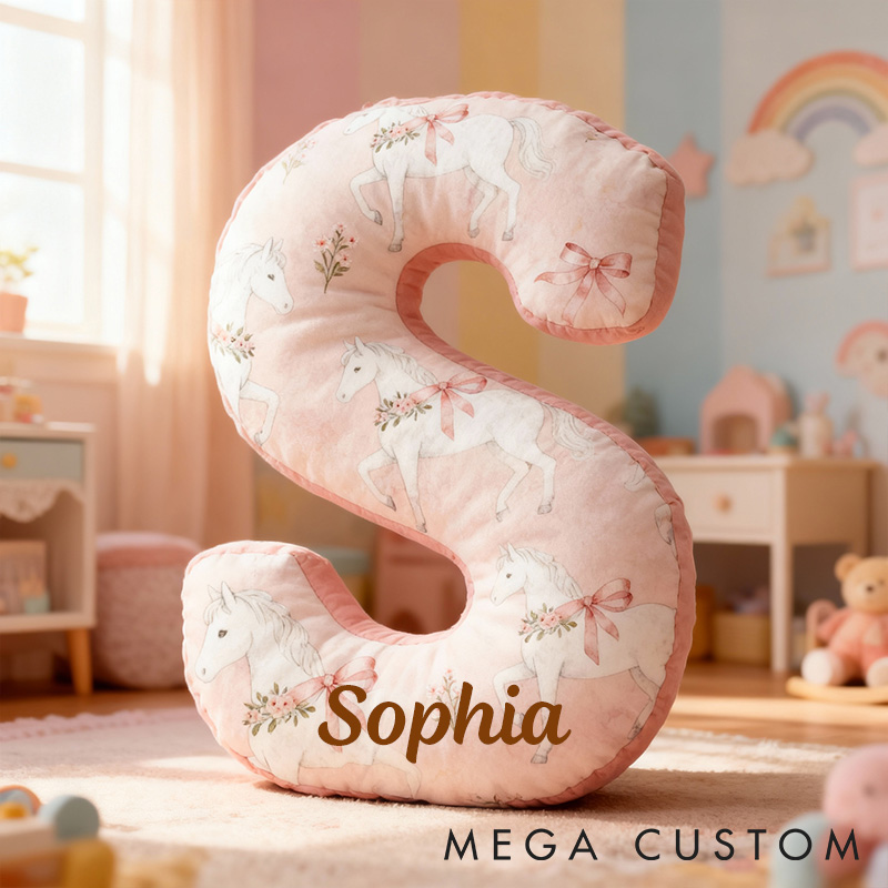 Personalized Pet Lover Funny Pink Horse Graphic 3D Print Pillow