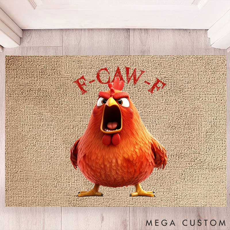 Personalized Pet Lover F Caw F Funny Chicken Doormat
