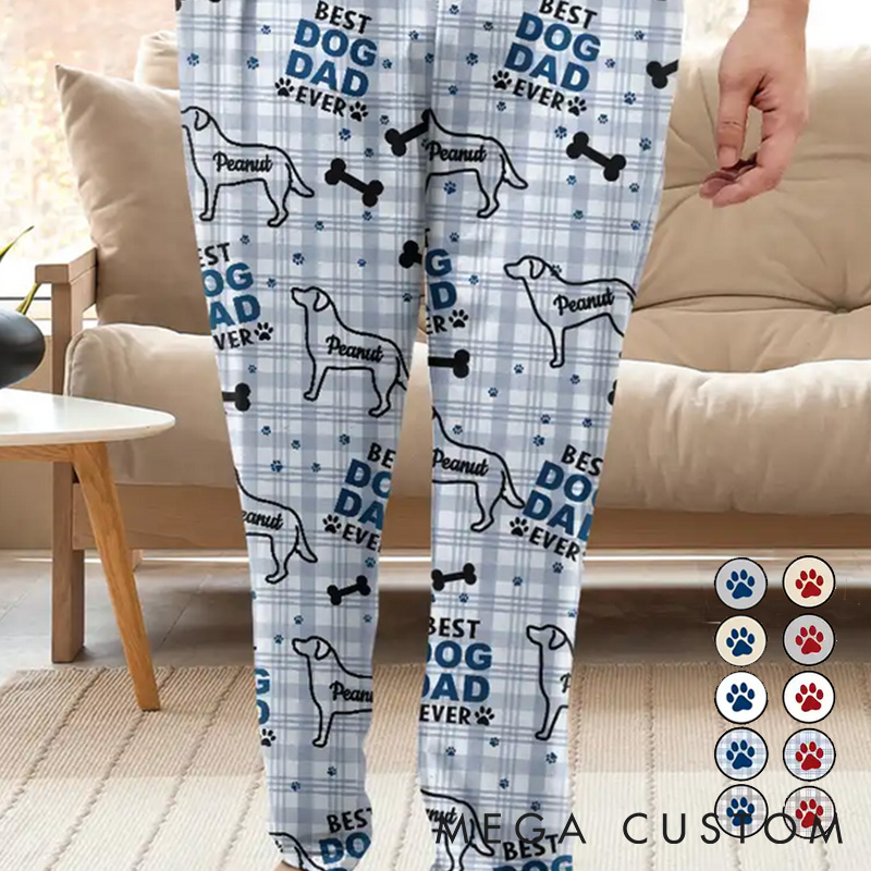 Personalized Pet Lover Best Pet Dad Pet Mom Pattern Pants Pajamas