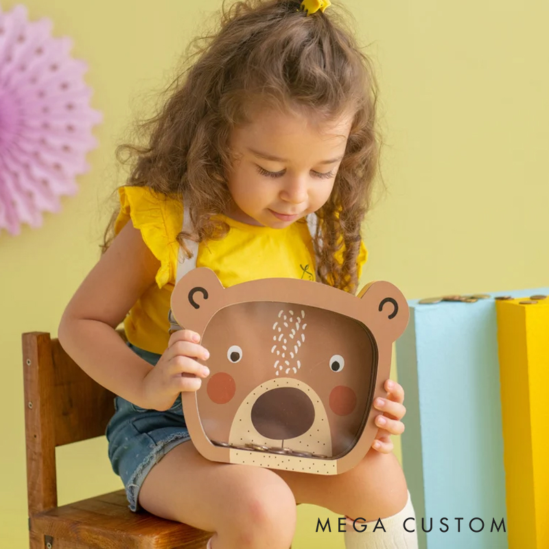 Personalized Bear Piggy Bank, Bear Custom Name Money Box,Montessori Piggy Bank, Christmas Gift for Kids, Bear Baby Shower Decorations
