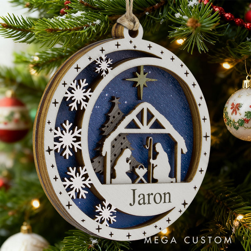 Nativity Jesus Ornament Nativity Scene Christmas Ornament Christian Holiday Gift Decor Religious Gift Meaningful Xmas Gift Jesus Ornament