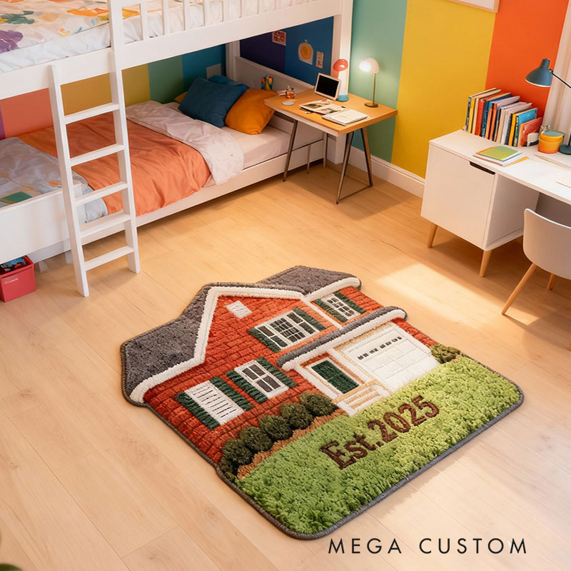 Personalized Custom House Photo Doormat Unique Family Name Design Durable Decorative Rug Perfect For Entryways Porches Housewarming Gift Or Home Decor