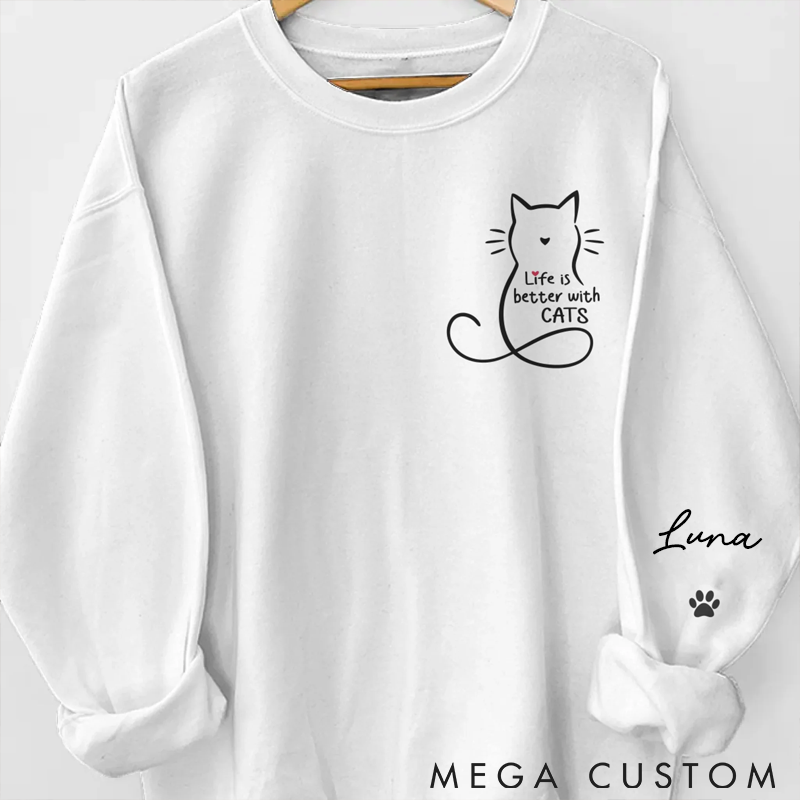 Personalized Cat Lover Home Smells Like Cat Fur Classic Sweatshirts