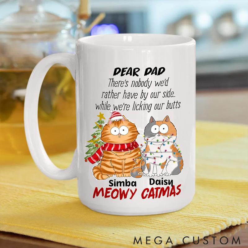 Personalized Cat Lover No One by My Side Mugs