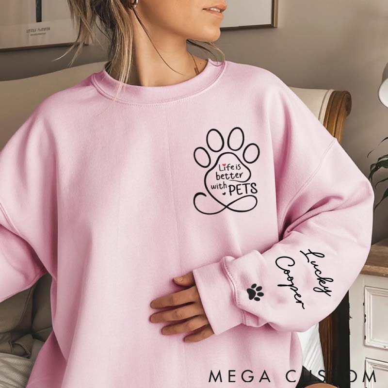 Personalized Pet Lover Loved by My Fur Crew Classic Sweatshirts