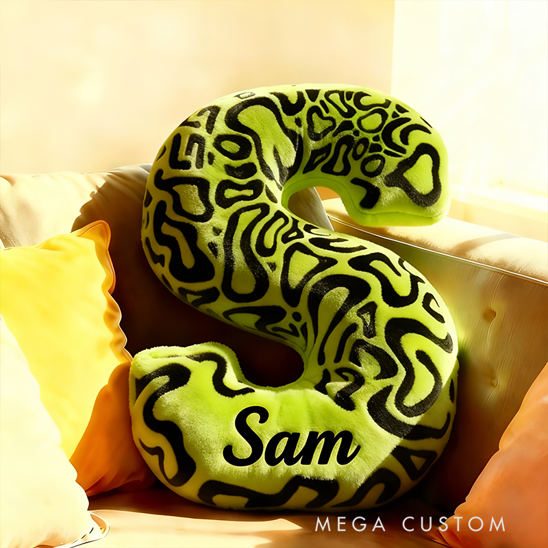 Personalized Racing Pattern Letter Pillow Custom Name Initial Gift for Racers and Racing Enthusiasts