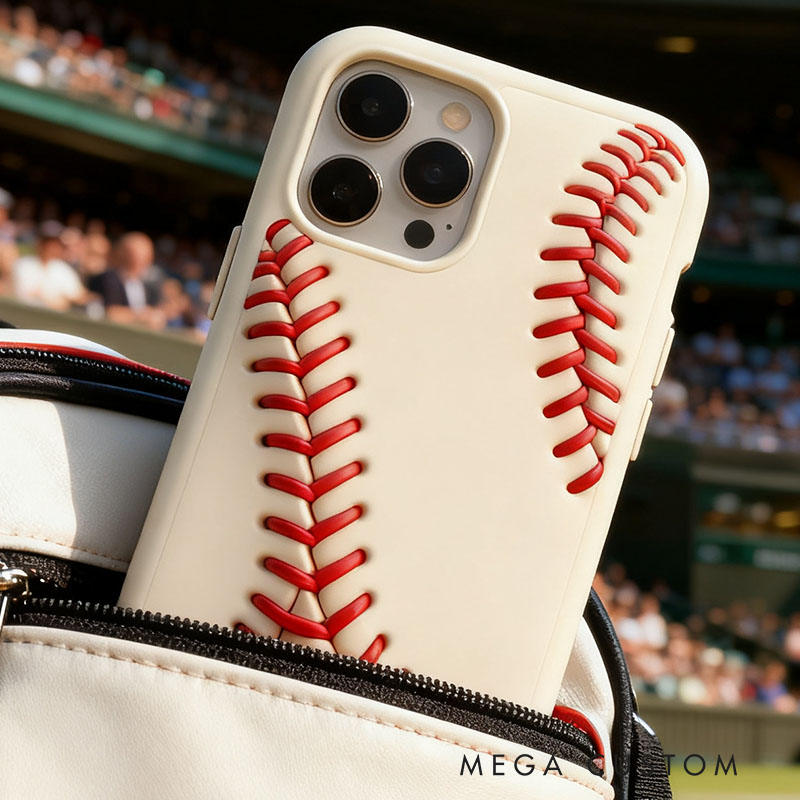 Baseball 3D for iPhone 17 16 15 14 13 Pro Max Silicone Phone Case Cover