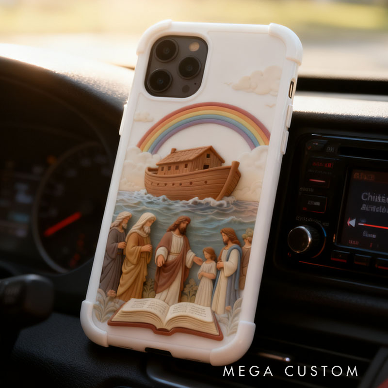 Jesus 3D for iPhone 17 16 15 14 13 Pro Max Silicone Phone Case Cover Blue