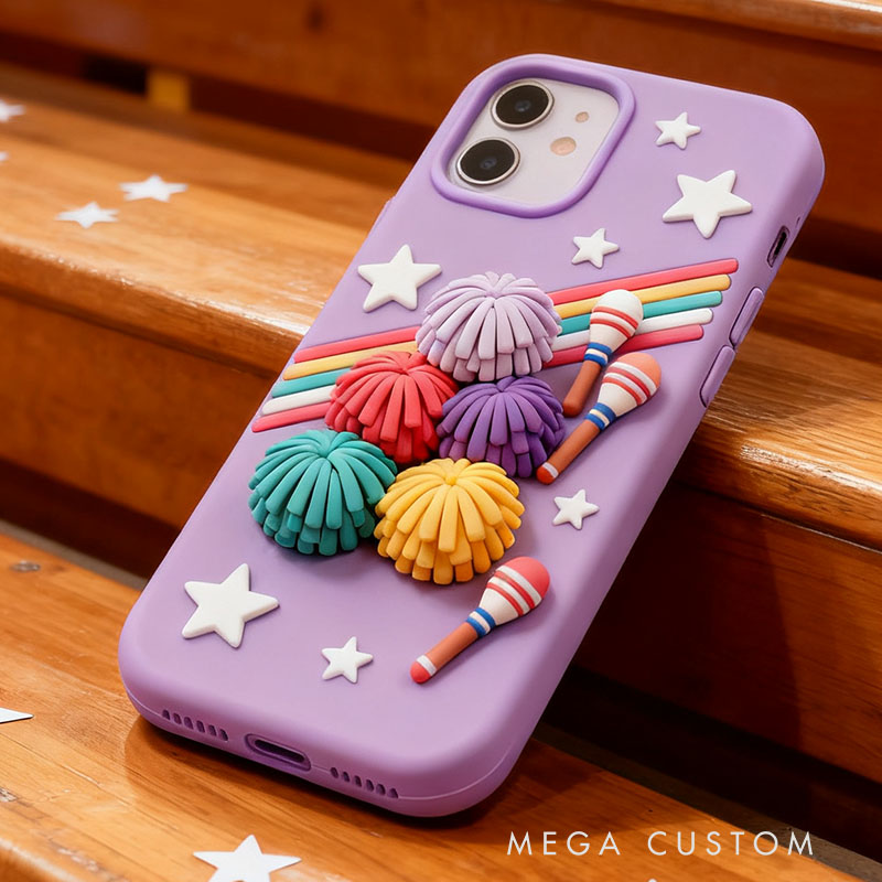 Cheerleader 3D for iPhone 17 16 15 14 13 Pro Max Silicone Phone Case Cover Blue