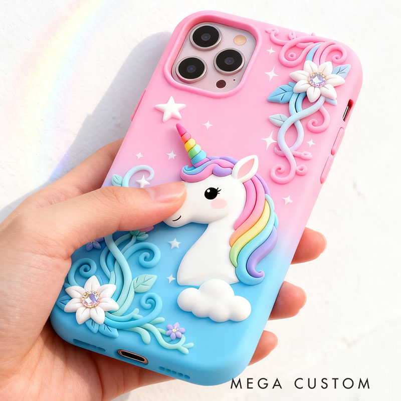 Magic Dream Horse 3D for iPhone 17 16 15 14 13 Pro Max Silicone Phone Case Cover