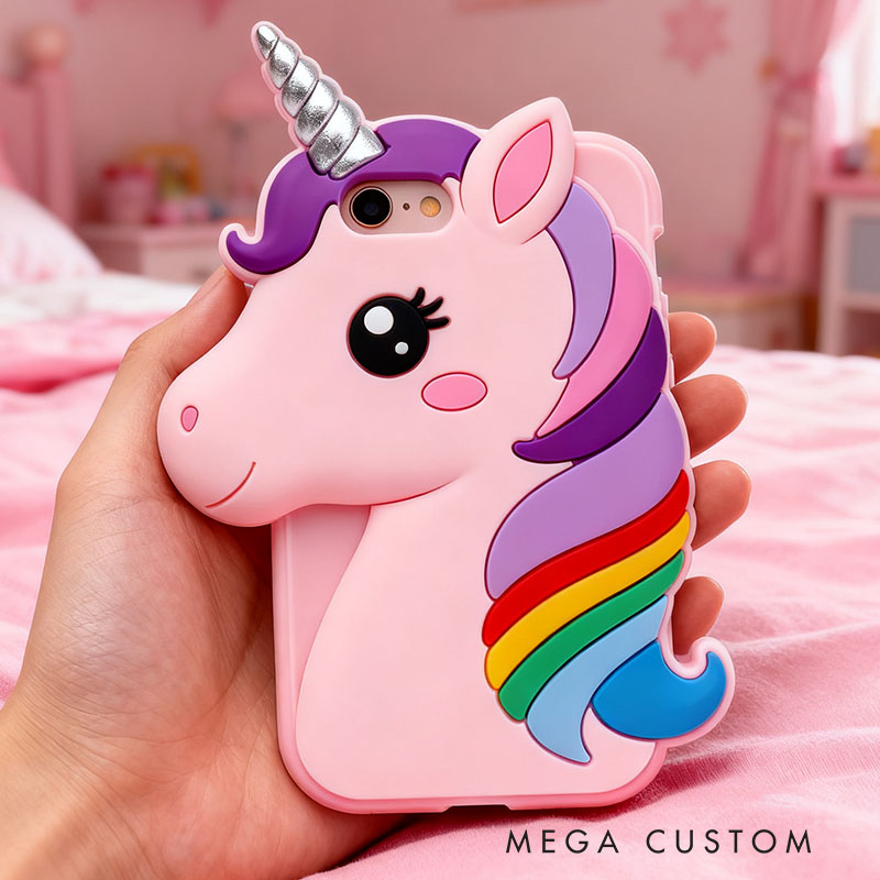 Pink Dream Horse 3D for iPhone 17 16 15 14 13 Pro Max Silicone Phone Case Cover