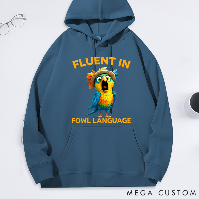 Personalized Pet Lover Fluent in Fowl Language Chicken Classic Hoodies