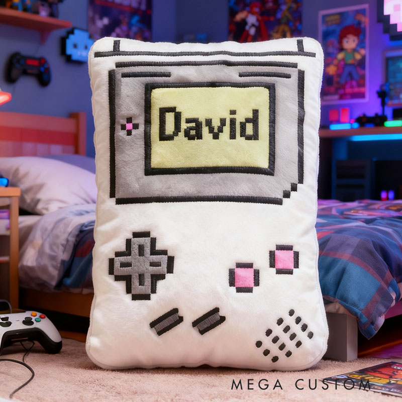 Personalized Graphic 3D Print Retro Game Consoles Letter Pillow for Game Lovers Plush Pillow Christmas Birthday Gift for Kids