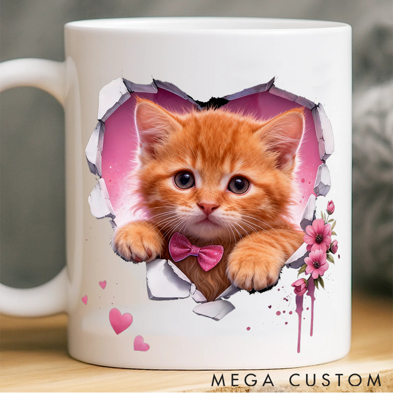 Personalized Pet Lover 3D Valentines Pet Photo Rugs