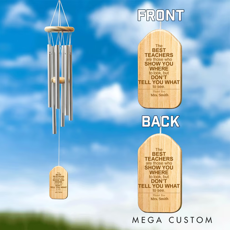 Personalized Wind Chimes for Teacher Best Teacher Appreciation Gift