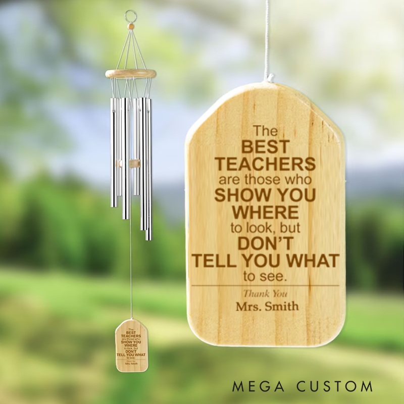 Personalized Wind Chimes for Teacher Best Teacher Appreciation Gift