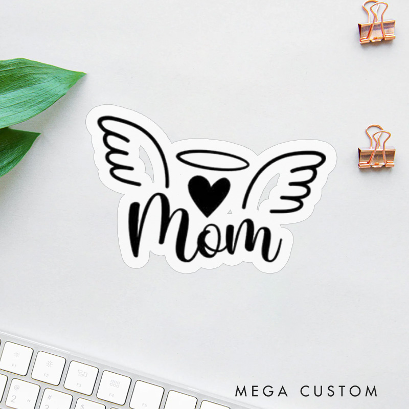 Personalized Sticker for Loss of Mom Sympathy Gift Mom Angel