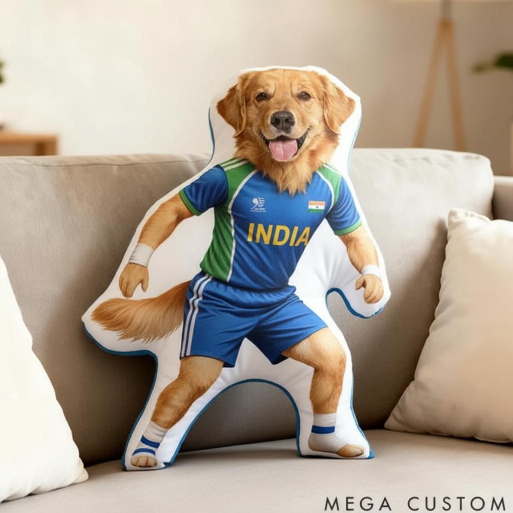 Personalized Pet Lover Sports Themed Custom Photo Cute Pillow