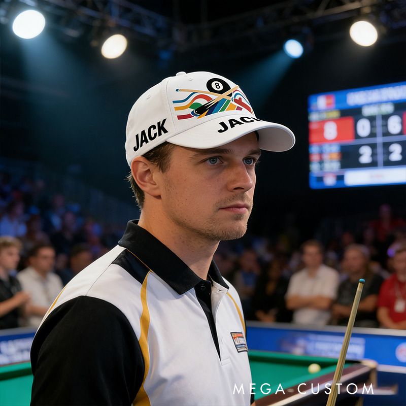 Personalized Billiards Cap with Custom Name and Vibrant Design