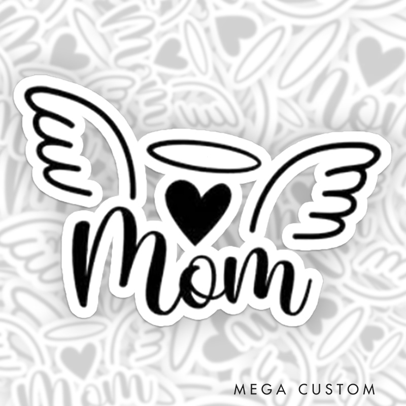 Personalized Sticker for Loss of Mom Sympathy Gift Mom Angel