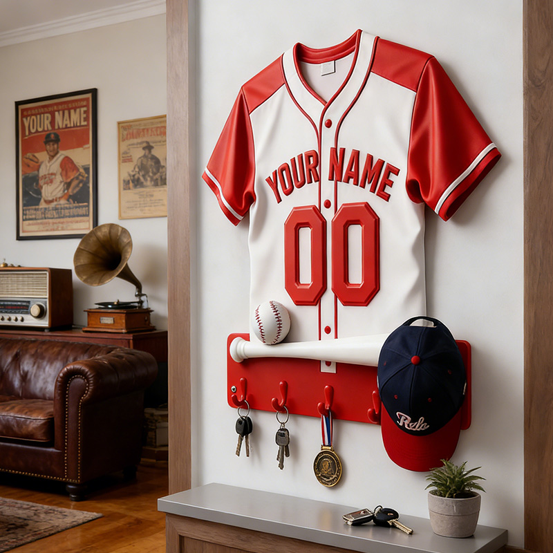 Personalized Baseball Jersey Keychain Medal Custom Baseball Jersey Keychain Custom Name and Number