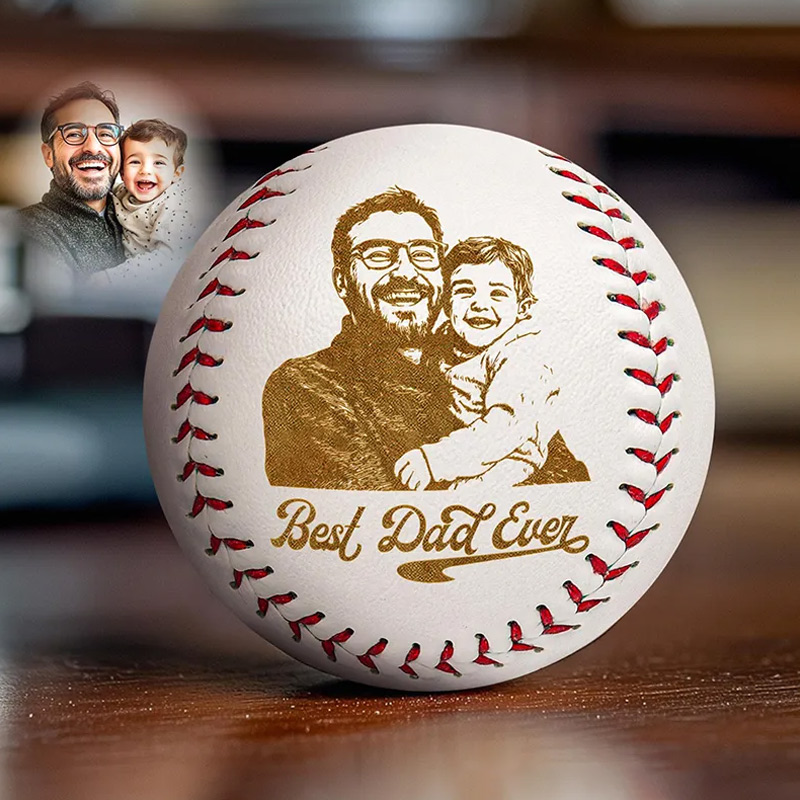 Personalized Custom Baseball with Engraved Photo for a Unique Keepsake  