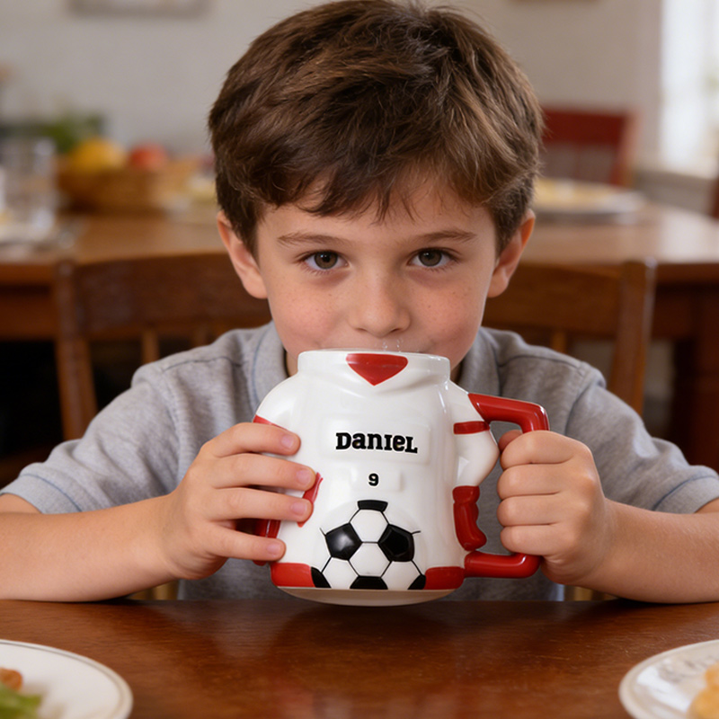 Personalized Soccer Mug Ceramic Coffee Mug Soccer Mug with Custom Name and Number Gift for Soccer Lovers