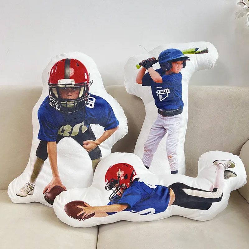 Personalized Photo American Football Player Pillow with Custom Your Photo
