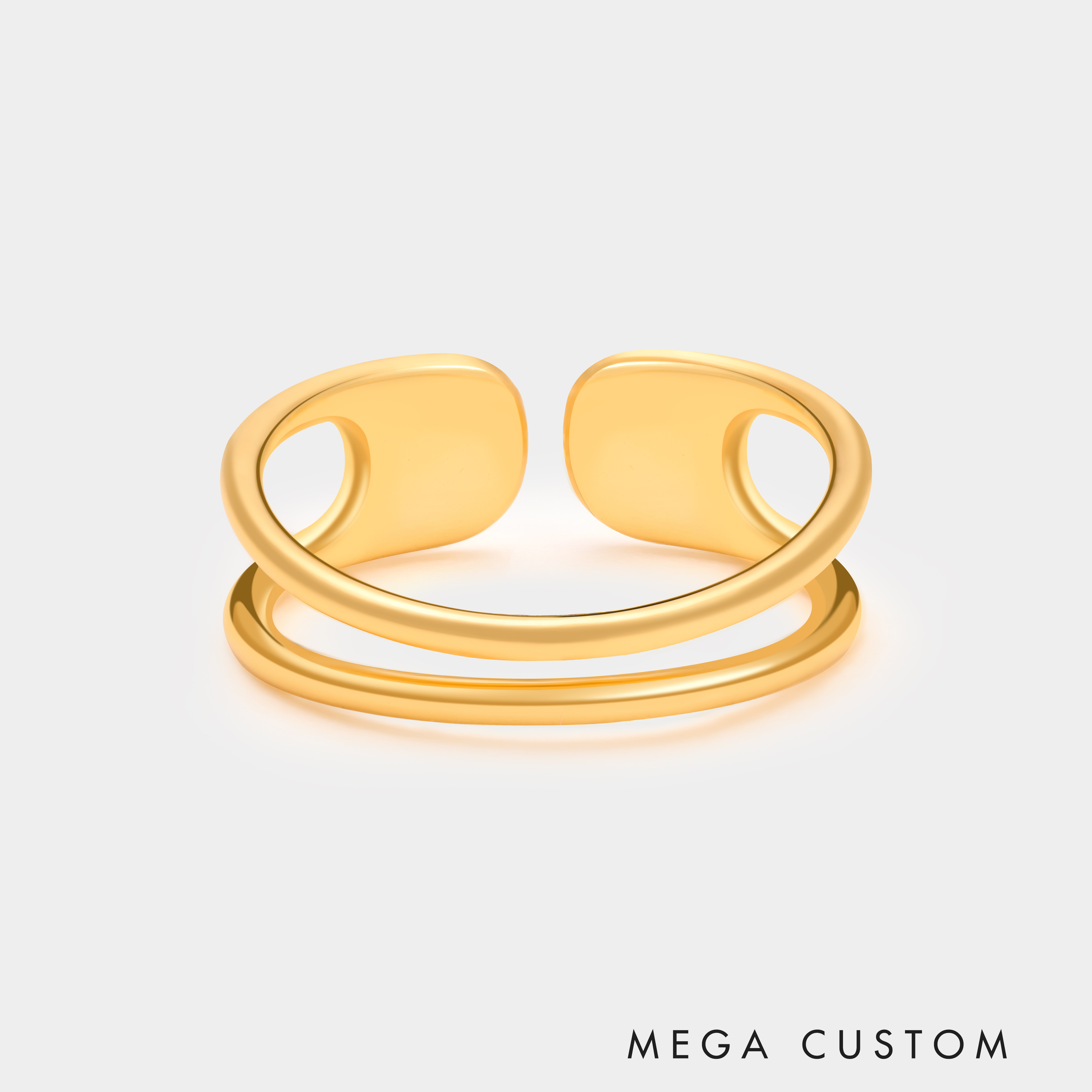 Personalized Couple's Open Love Initial Ring with Heart Design Personalized Romantic Jewelry for Lovers 925 Sterling Silver