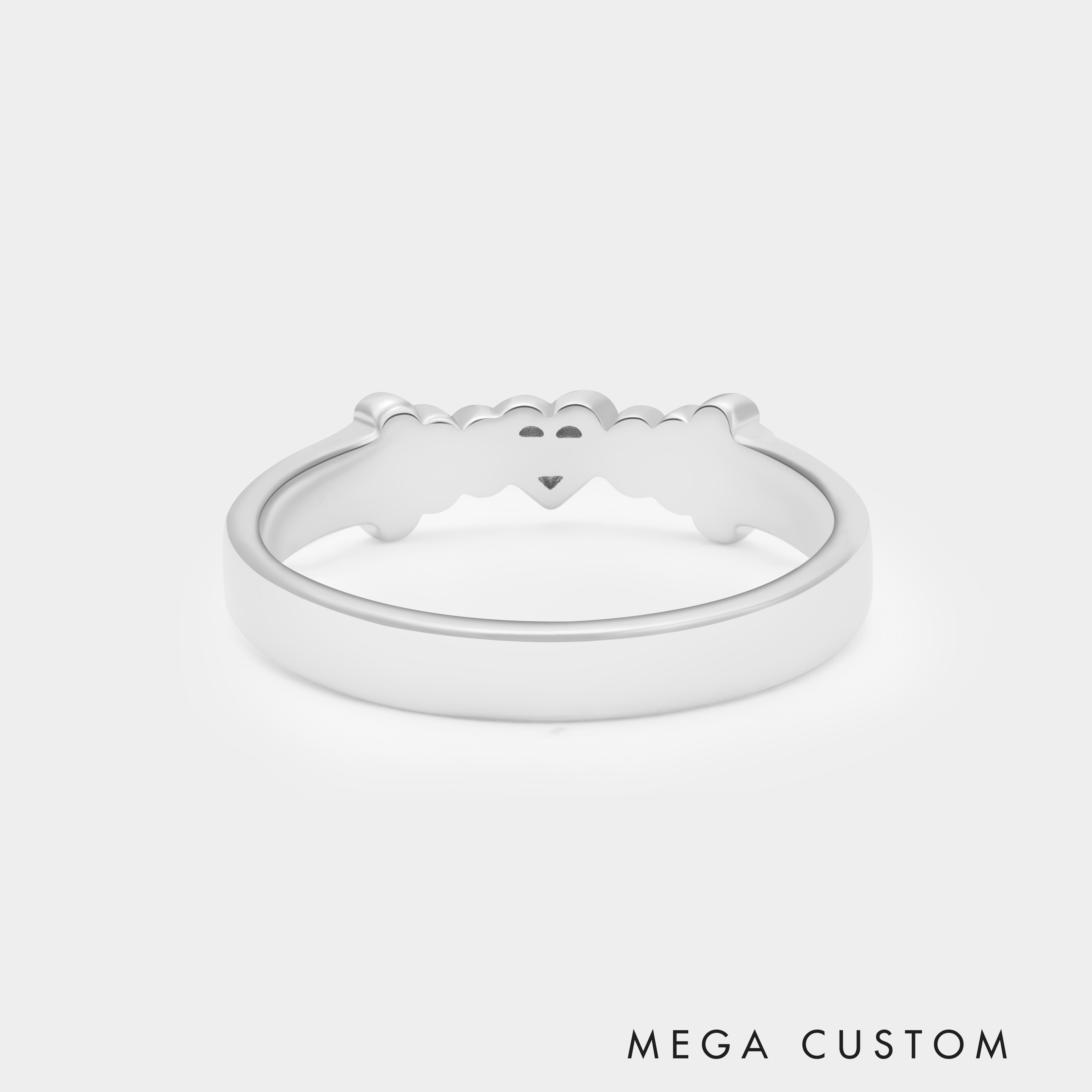 Personalized Bone and Heart with Dog Paw Ring Personalized Pet Lover's Jewelry in Sterling Silver