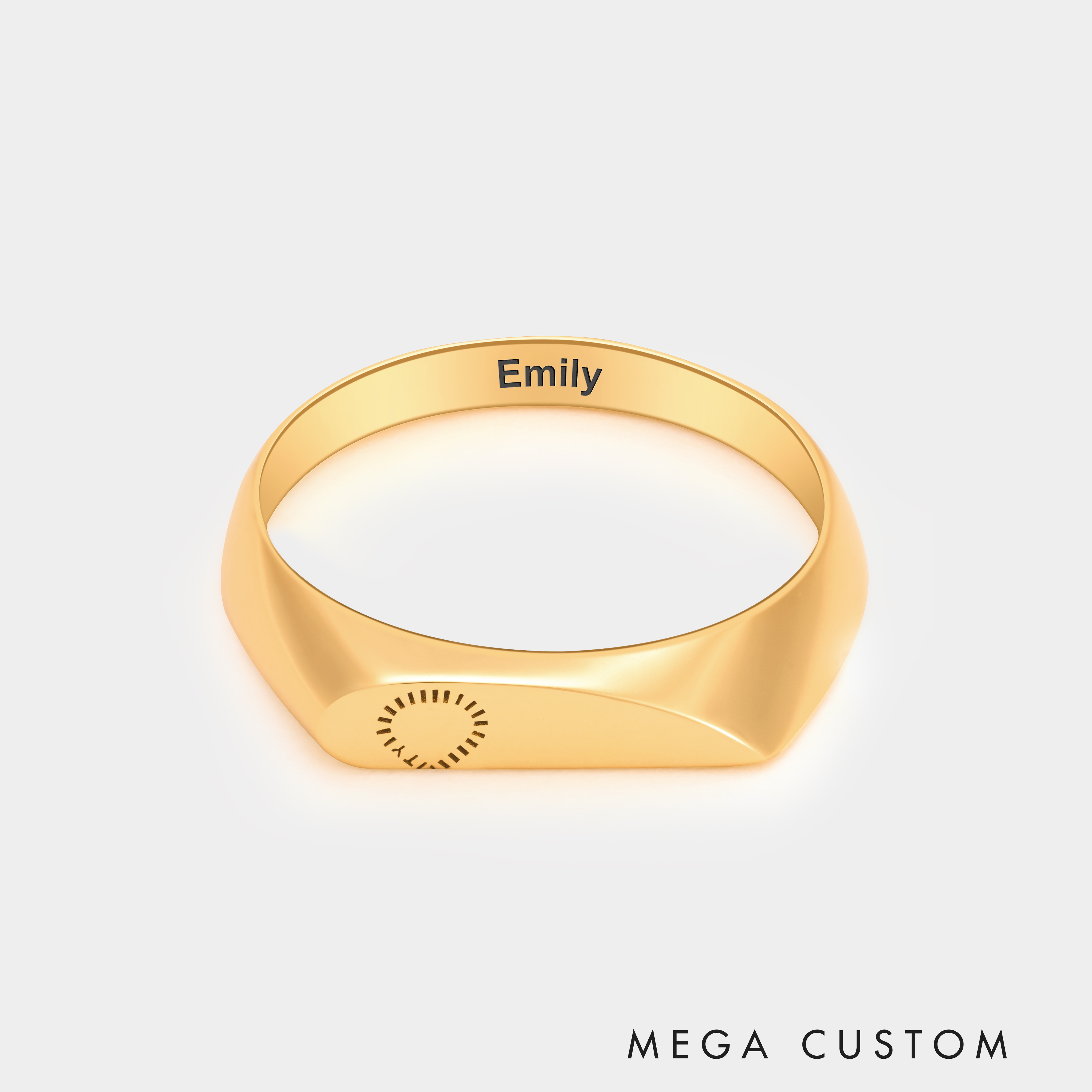 Personalized Half-Heart Infinity Symbol Couple's Matching Rings Personalized Gold Promise Jewelry 925 Sterling Silver