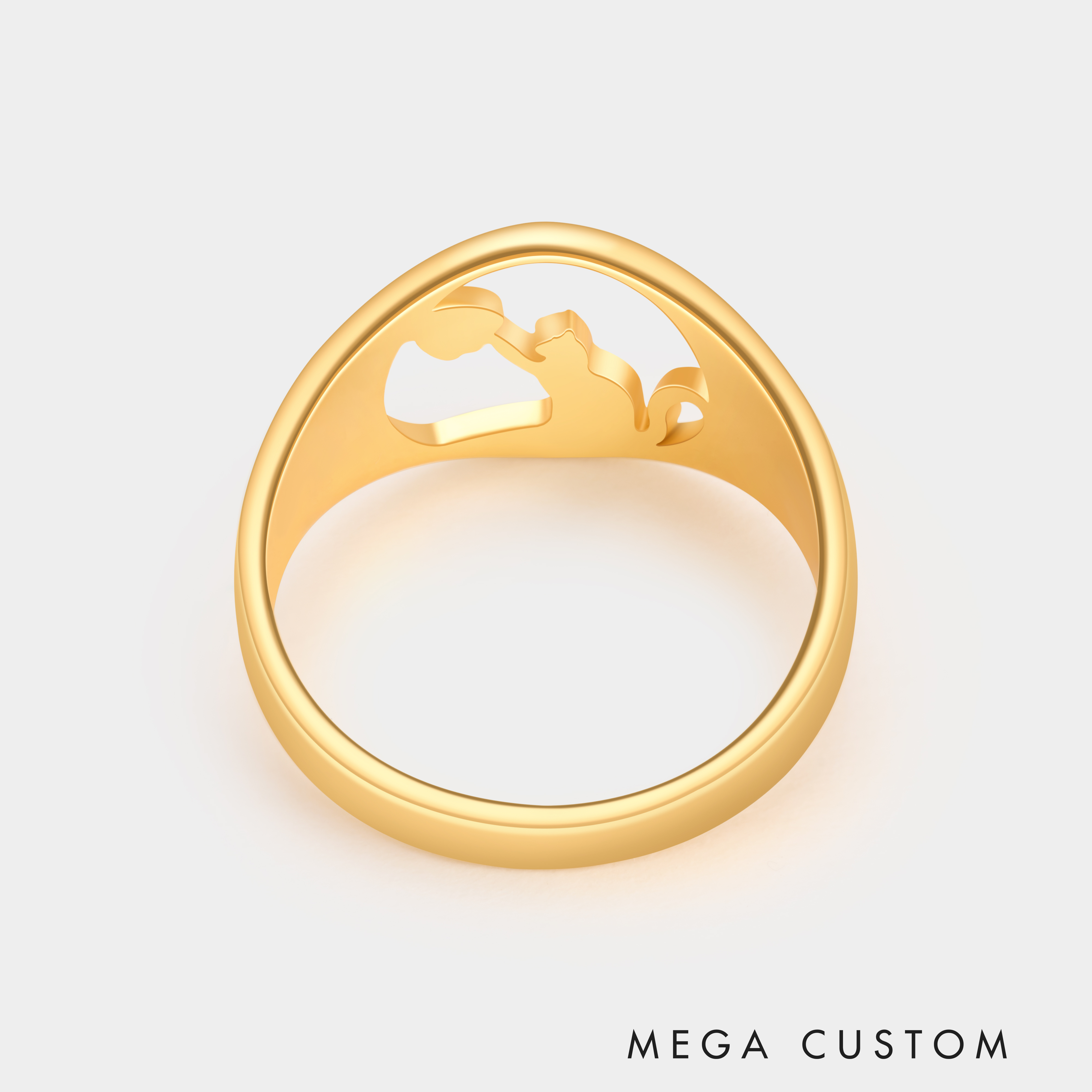 Personalized Cat and Paw Ring with Engraved Name Unique Gift for Cat Lovers and Pet Owners 925 Sterling Silver