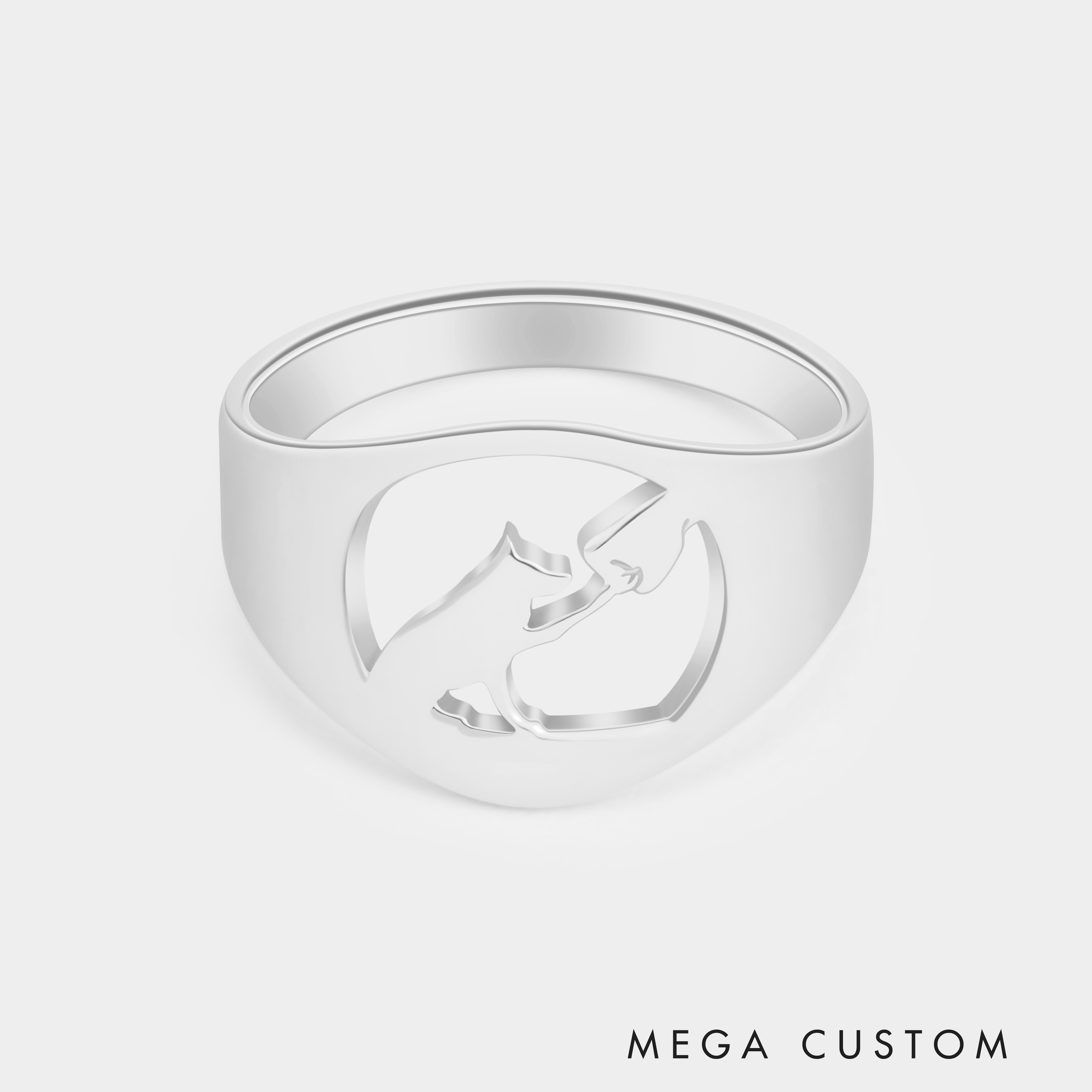 Personalized Dog and Paw Ring with Engraved Name Unique Gift for Dog Lovers and Pet Owners 925 Sterling Silver