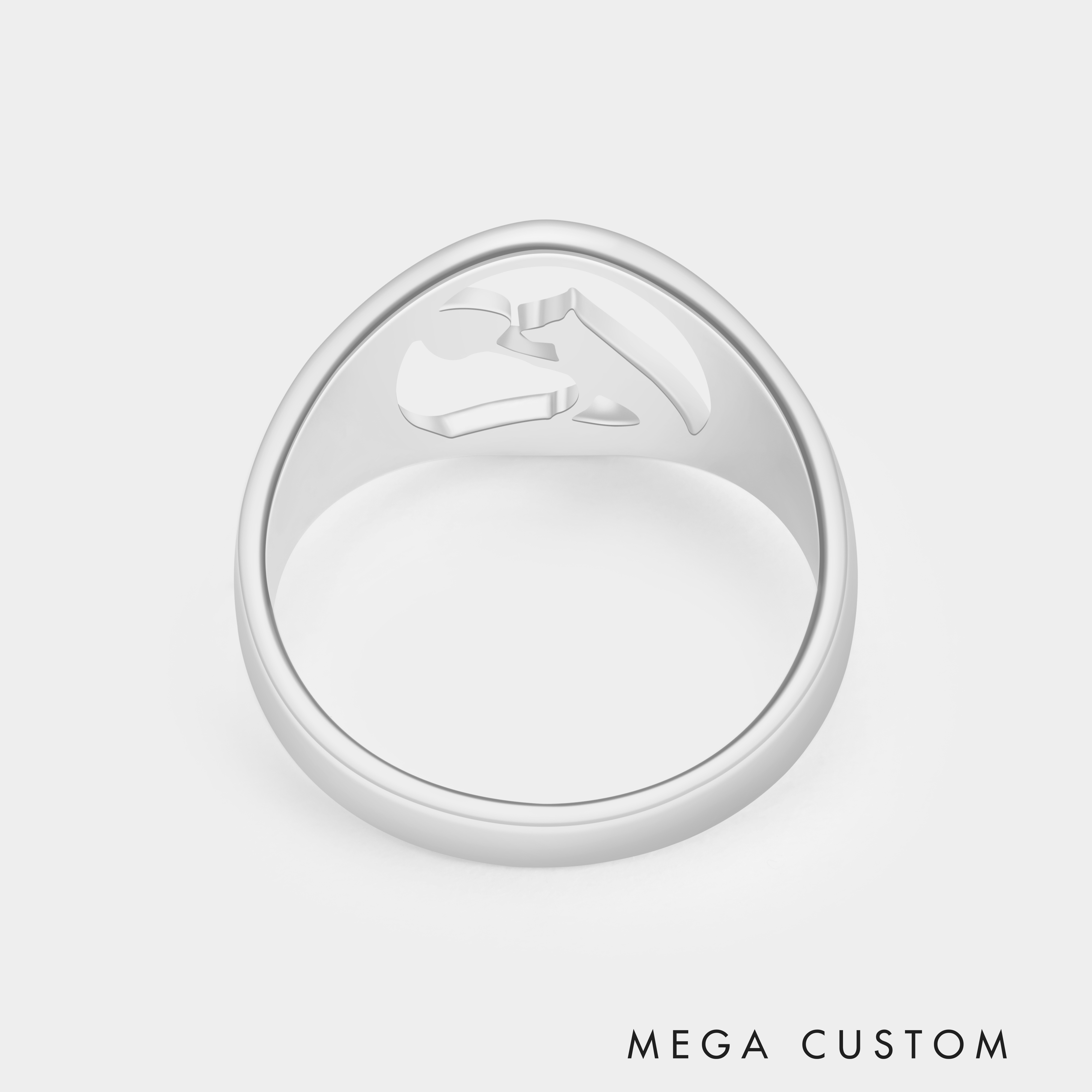 Personalized Dog and Paw Ring with Engraved Name Unique Gift for Dog Lovers and Pet Owners 925 Sterling Silver