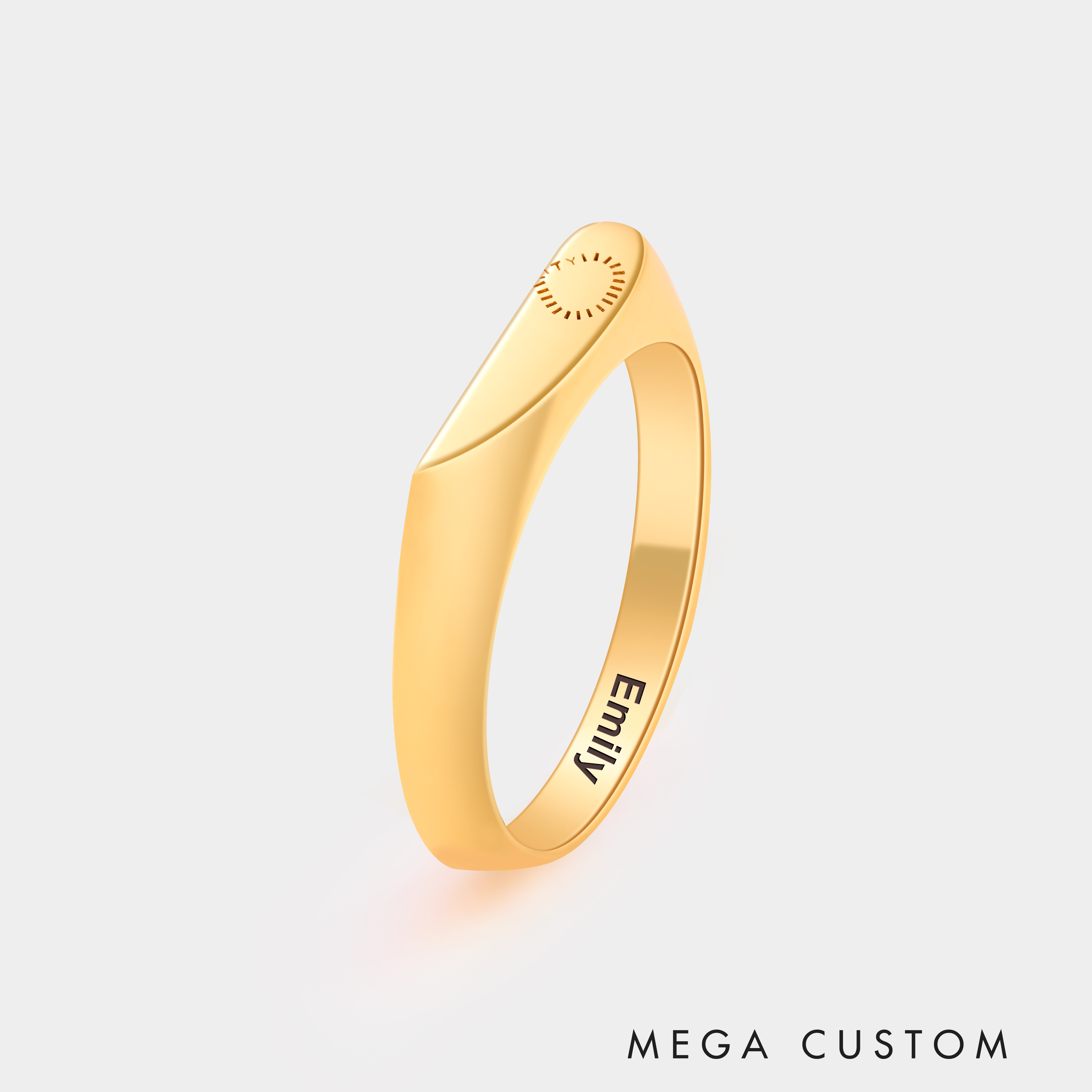 Personalized Half-Heart Infinity Symbol Couple's Matching Rings Personalized Gold Promise Jewelry 925 Sterling Silver