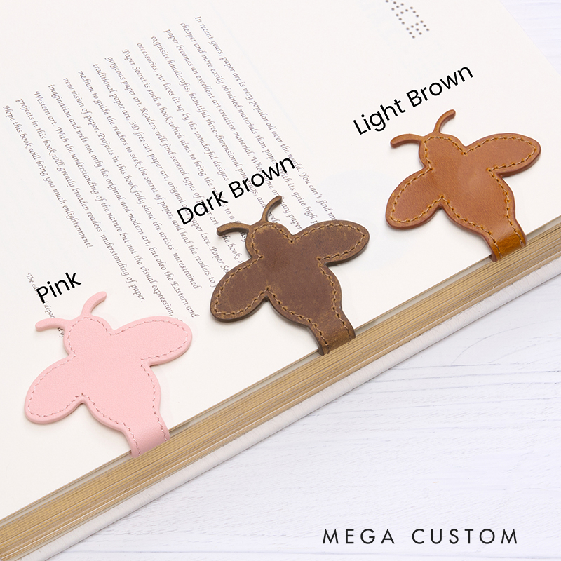 Personalized Leather Bookmark Bee Shaped Bookmark Magnetic Bookmark Custom Name Engraved Page Marker Gift for Nature Lovers and Readers Unique Handmade Leather Accessory